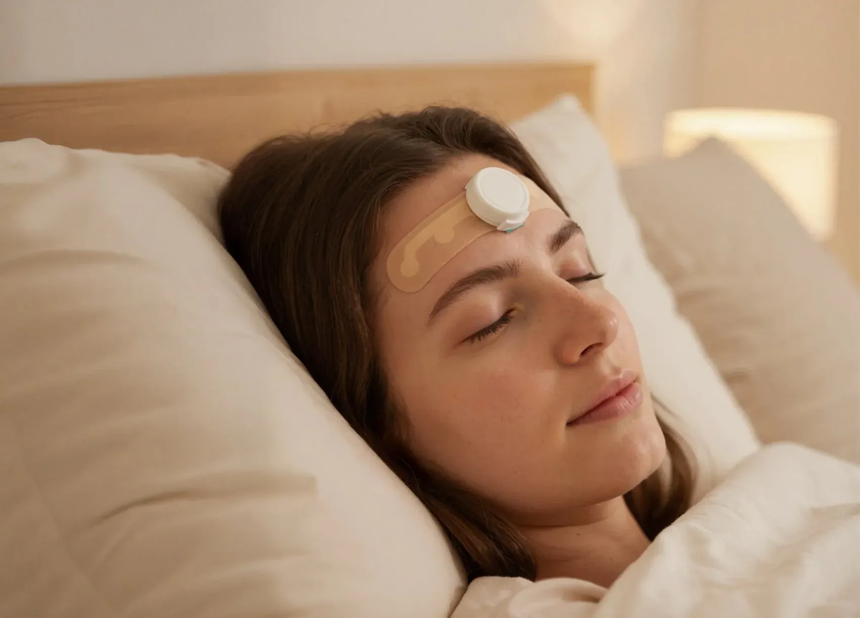 Asleep wearing the JawSense ONE sensor